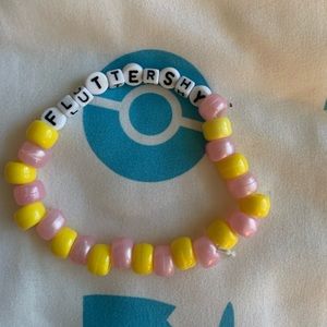 my little pony Fluttershy kandi bracelet